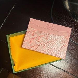 Pink goyard cardholder